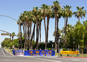 Image for article Californie, États-Unis : les pratiquants de Falun Gong font appel auprès de Xi Jinping pour la justice lors de sa visite d'État