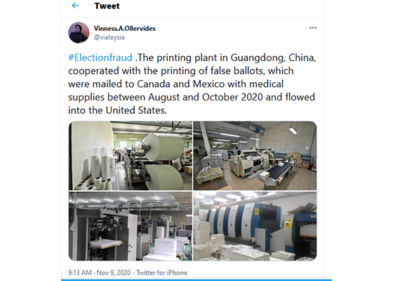 Image for article Sidney Powell : De faux bulletins de vote en provenance de Chine continuent d'arriver aux États-Unis