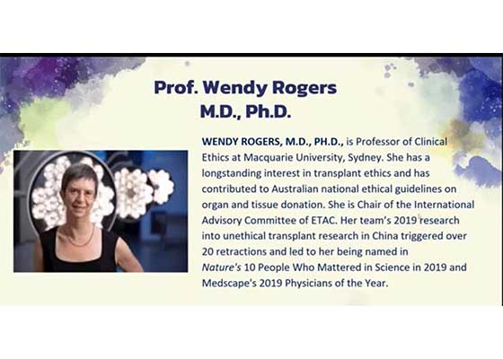 Image for article Une éminente professeure d'éthique clinique discute des efforts conjoints pour mettre fin aux prélèvements d'organes