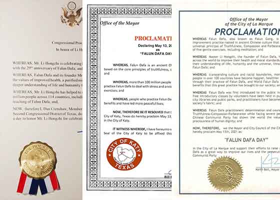 Image for article Texas : Des élus proclament la Journée du Falun Dafa