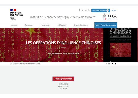 Image for article France : Un rapport du ministère des Armées souligne la persécution du Falun Gong par le PCC