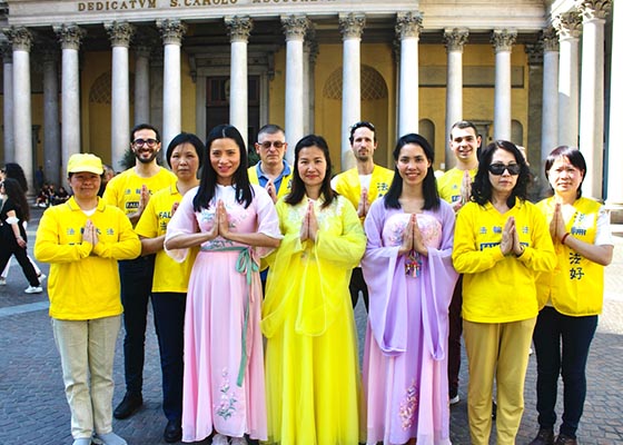 Image for article Réunis à Milan, des pratiquants d’Italie partagent la beauté de la pratique tout en souhaitant un joyeux anniversaire au Maître