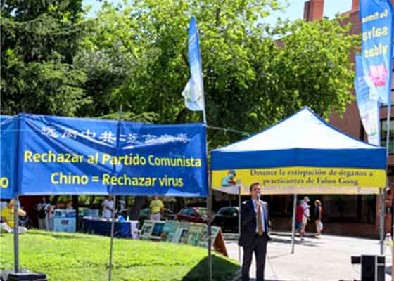 Image for article Espagne : Un rassemblement devant l’ambassade de Chine pour manifester pacifiquement contre la persécution qui perdure depuis des décennies