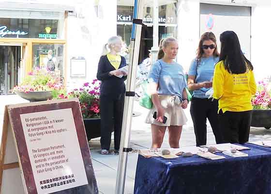 Image for article Norvège : Un rassemblement devant l'ambassade de Chine à Oslo expose la persécution du Falun Dafa par le PCC